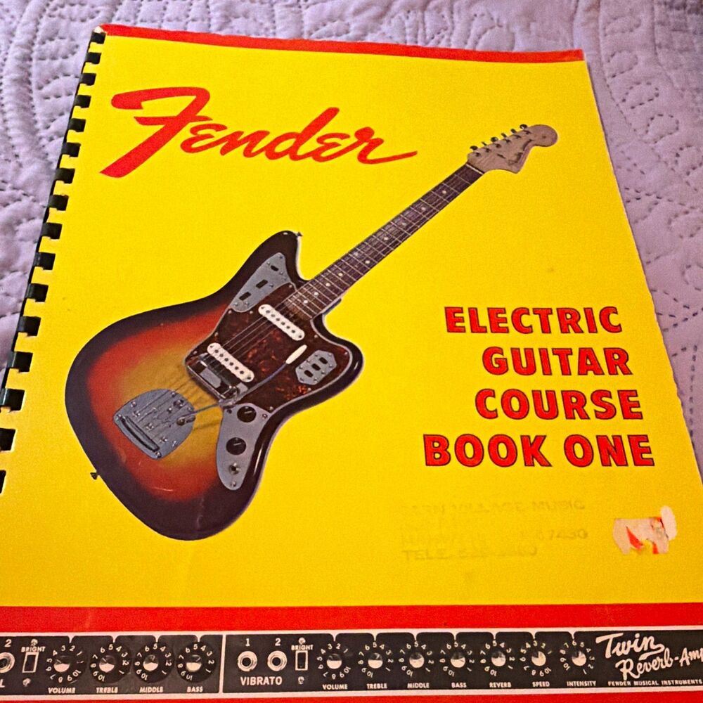 Fender Electric Guitar Course Book One Spiral-Bound Beginner Instruction Book